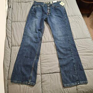 SIZE 12 ZENA  jeans denim blue bootcut button fly NWT
